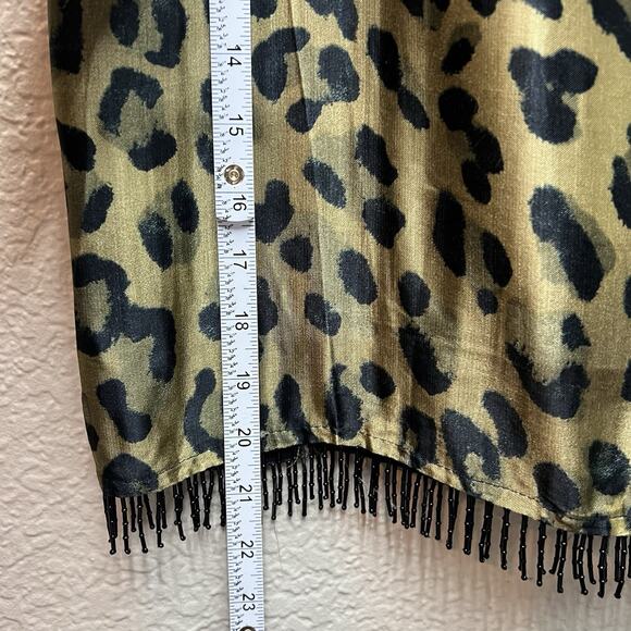 Russell Scott Women’s Sz 12 Animal Print Stretch Knee Length Leopard Skirt - Picture 5 of 10
